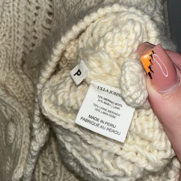 Ulla Johnson Lilo Oversized Knit Cardigan Wool/Lama Creme/Off White Size P/Small - Picture 7 of 10